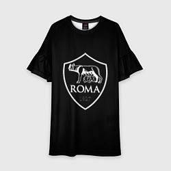 Платье клеш для девочки Roma sport fc club, цвет: 3D-принт