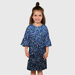 Платье клеш для девочки Шум пикселей, цвет: 3D-принт — фото 2