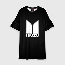 Платье клеш для девочки Isuzu white logo, цвет: 3D-принт
