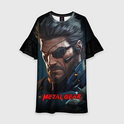 Платье клеш для девочки Веном Снейк из игры Metal gear, цвет: 3D-принт