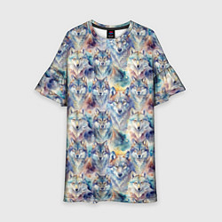 Детское платье Волки паттерн