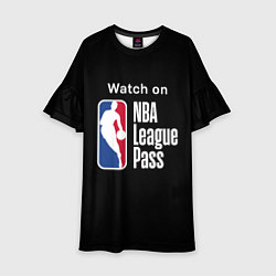 Платье клеш для девочки НБА лига, цвет: 3D-принт