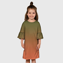 Платье клеш для девочки Абстрактный градиент, цвет: 3D-принт — фото 2