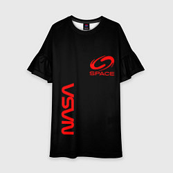 Детское платье Nasa space red logo