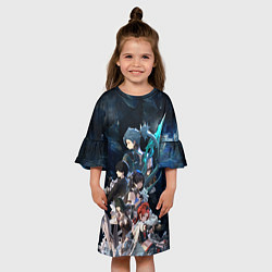 Платье клеш для девочки Wuthering Waves - Game characters, цвет: 3D-принт — фото 2