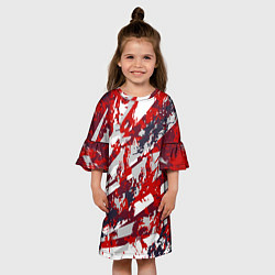 Платье клеш для девочки Абстрактный узор с концепцией, цвет: 3D-принт — фото 2