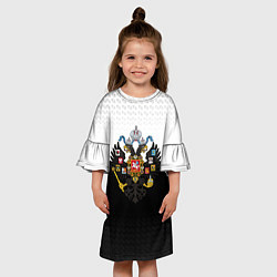 Платье клеш для девочки Имперская Россия с гербом, цвет: 3D-принт — фото 2