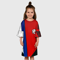 Платье клеш для девочки Roblox uniform, цвет: 3D-принт — фото 2
