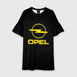 Платье клеш для девочки Opel yellow, цвет: 3D-принт