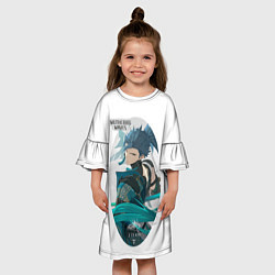 Платье клеш для девочки Wuthering Waves, цвет: 3D-принт — фото 2