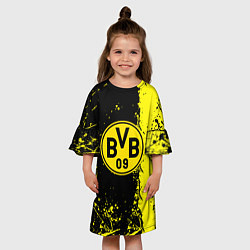 Платье клеш для девочки Borussia fc краски, цвет: 3D-принт — фото 2