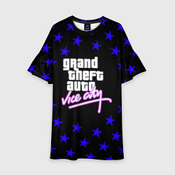 Платье клеш для девочки GTA star vice city, цвет: 3D-принт