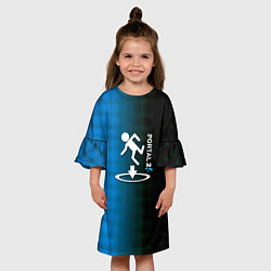 Платье клеш для девочки Portal pattern geometry, цвет: 3D-принт — фото 2