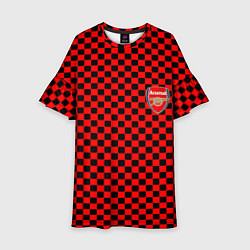 Детское платье Arsenal текстура клетка