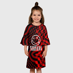 Платье клеш для девочки Nirvana star pattern, цвет: 3D-принт — фото 2