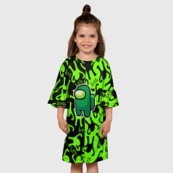 Платье клеш для девочки Among us x ъуъ съука, цвет: 3D-принт — фото 2