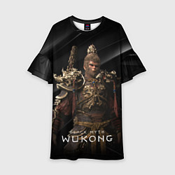 Платье клеш для девочки Black Myth Wukong в доспехах, цвет: 3D-принт