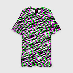 Платье клеш для девочки Juventus glitch pattern, цвет: 3D-принт