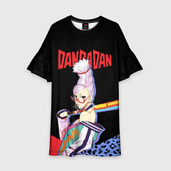 Платье клеш для девочки Дандадан: Бабушка медиум, цвет: 3D-принт