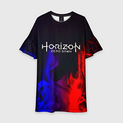 Платье клеш для девочки Horizon: Zero Dawn flame steel, цвет: 3D-принт