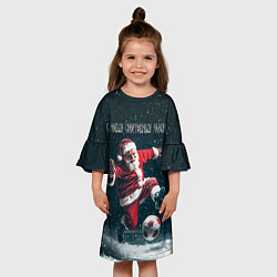 Платье клеш для девочки С Новым спортивным годом, цвет: 3D-принт — фото 2