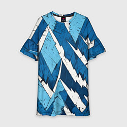 Платье клеш для девочки Геометрический камуфляж, цвет: 3D-принт