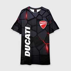 Платье клеш для девочки Ducati - плиты с эффектом свечения, цвет: 3D-принт