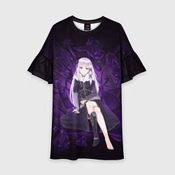 Платье клеш для девочки Сателла Re:Zero, цвет: 3D-принт