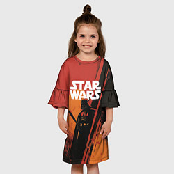 Платье клеш для девочки Darth Vader - Star Wars, цвет: 3D-принт — фото 2