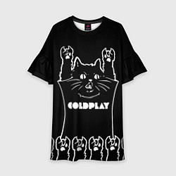 Платье клеш для девочки Coldplay: cat rock, цвет: 3D-принт