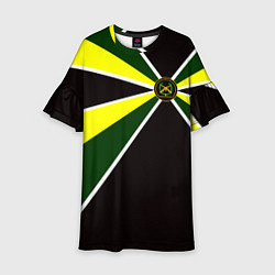 Платье клеш для девочки Мотострелковые войска: шеврон без текста, цвет: 3D-принт