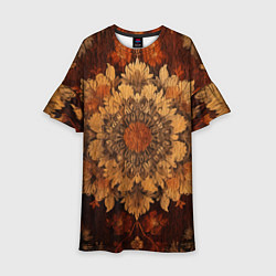 Платье клеш для девочки Узор в старинном стиле, цвет: 3D-принт