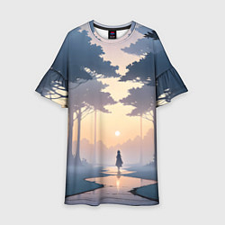 Детское платье В лесу на закате