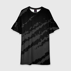 Платье клеш для девочки The color is black and gray, цвет: 3D-принт