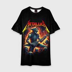 Платье клеш для девочки Metallica - James Alan Hatfield, цвет: 3D-принт