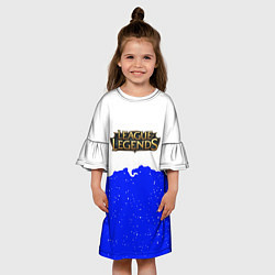Платье клеш для девочки League of Legends ночь, цвет: 3D-принт — фото 2
