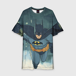 Платье клеш для девочки Бэтмен старый стиль, цвет: 3D-принт