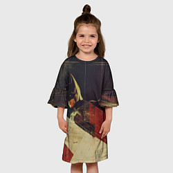 Платье клеш для девочки Бэтмен ретро стиль, цвет: 3D-принт — фото 2