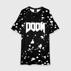 Детское платье Doom белые краски всплеск