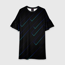 Детское платье Color blue black