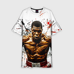 Платье клеш для девочки Мухаммед Али на белом, цвет: 3D-принт