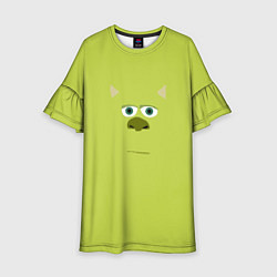 Платье клеш для девочки Майк Салливан лицо, цвет: 3D-принт