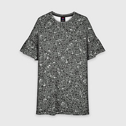 Детское платье Чёрно-белый искажённый узор