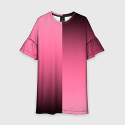 Детское платье Розовый с затемнением градиент пополам