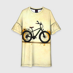 Платье клеш для девочки Электровелосипед, цвет: 3D-принт