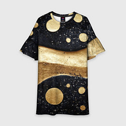 Детское платье Золотая объемная абстракция - текстура