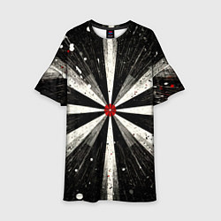 Платье клеш для девочки Черная мишень, цвет: 3D-принт