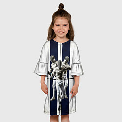 Платье клеш для девочки Фехтование на рапирах, цвет: 3D-принт — фото 2