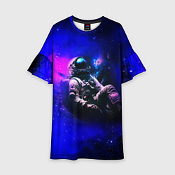 Платье клеш для девочки Астронавт в пучине, цвет: 3D-принт