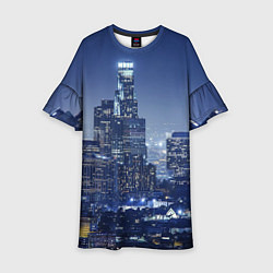 Платье клеш для девочки City, цвет: 3D-принт